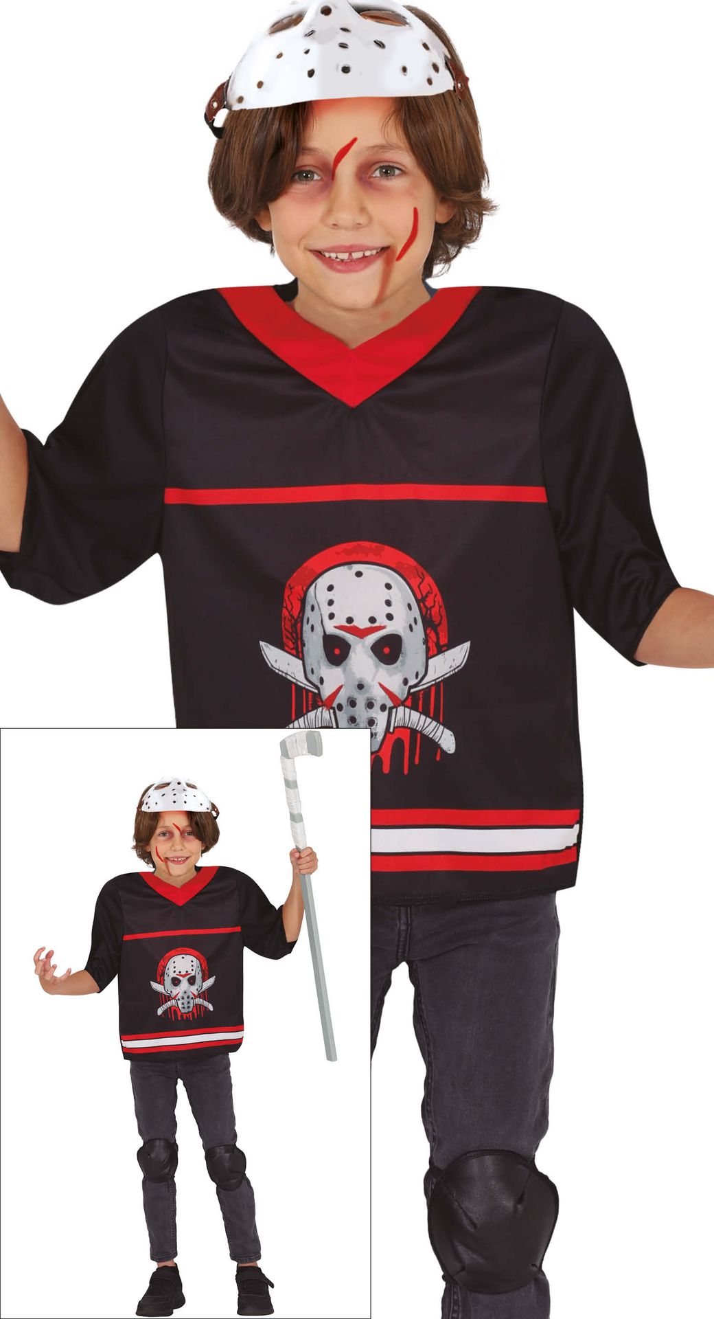 Enge ijshockey speler kostuum halloween kind
