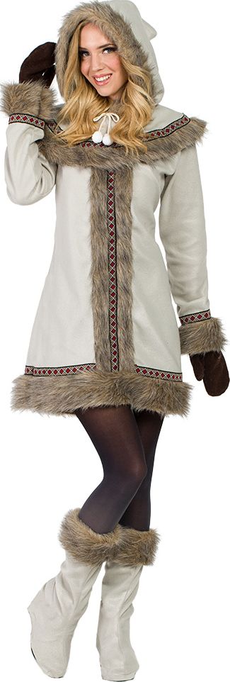 Eskimo kostuum dames Wit