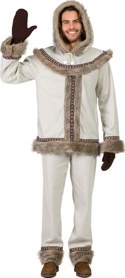Eskimo kostuum heren wit