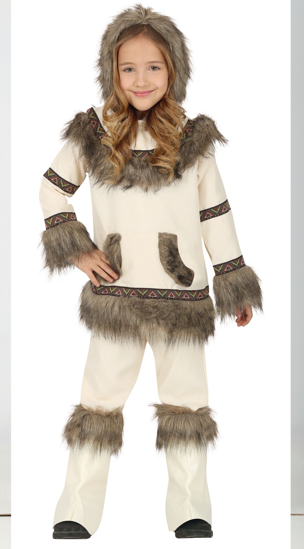 Eskimo kostuum met capuchon kind