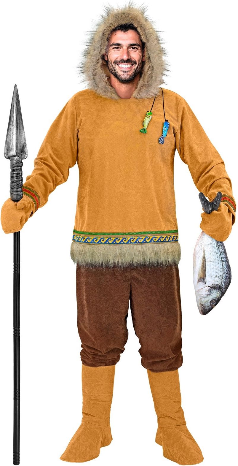 Eskimo Vissers Outfit Heren Bruin