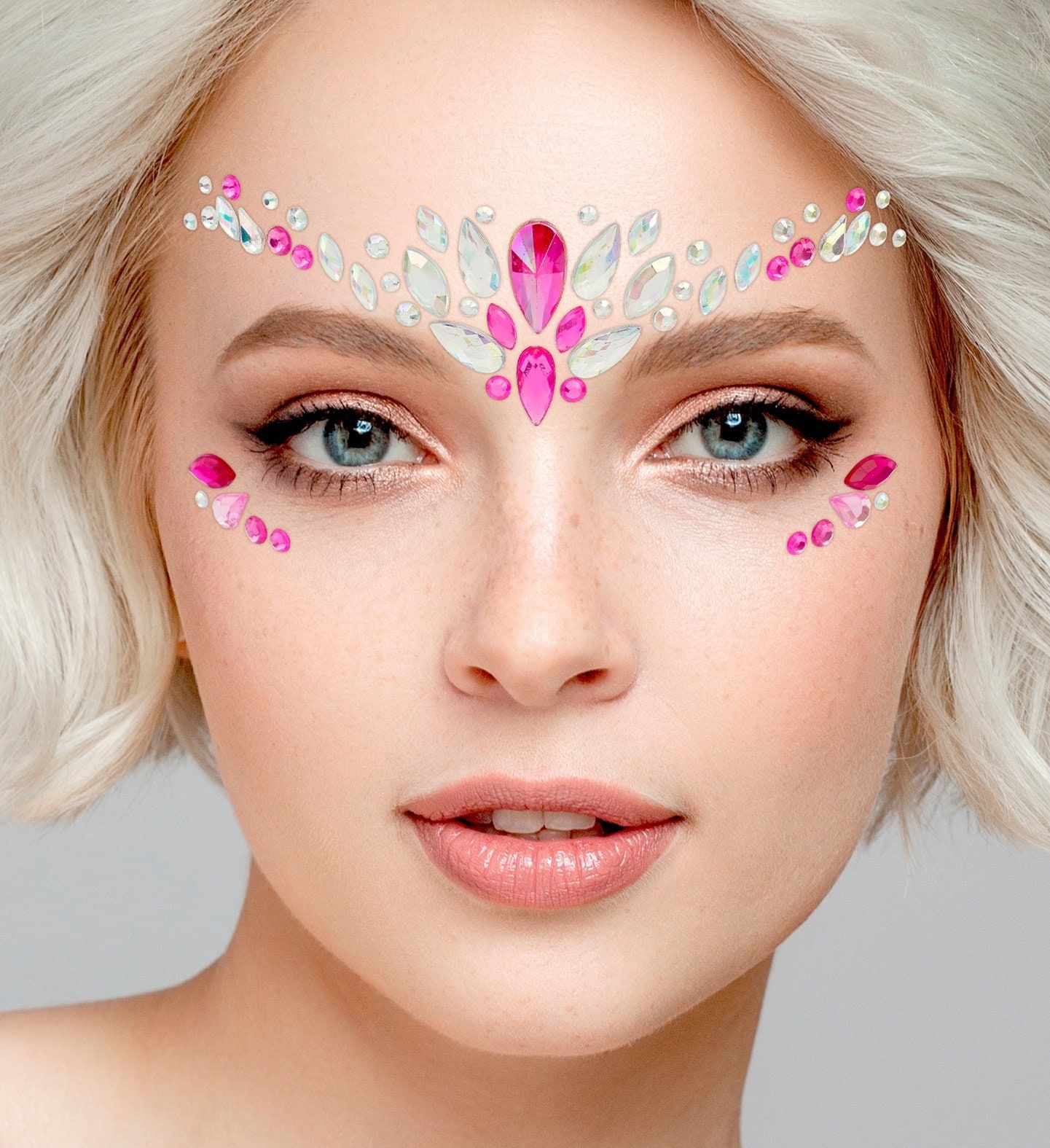 Face Jewels Roze Steentjes