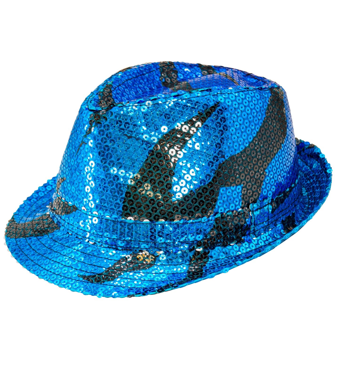 Fedora Hoed Turquoise met Glitter Dames Heren