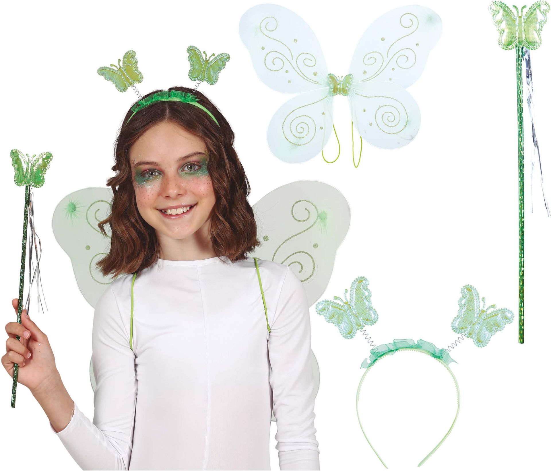 Feeën Accessoireset 3-delig Groen Kind