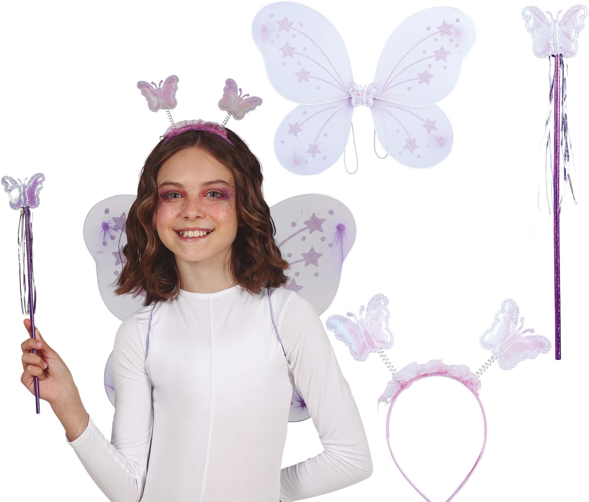Feeën Accessoireset 3-delig Paars Kind