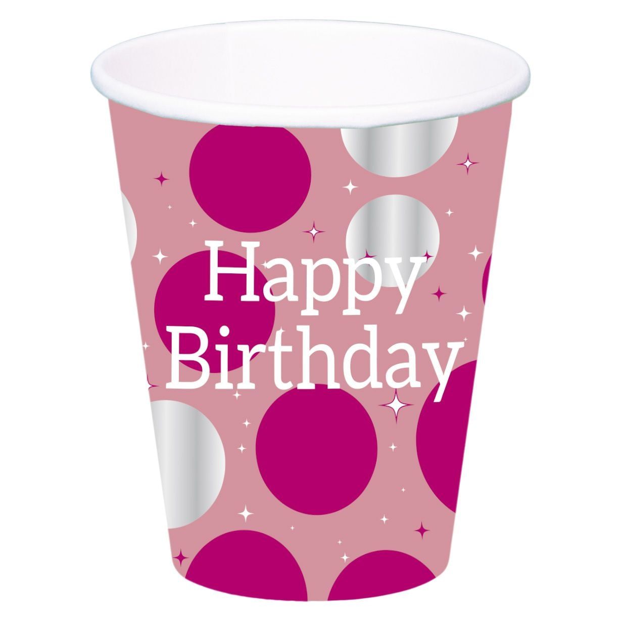 Feest Bekers Glamour Verjaardag Roze