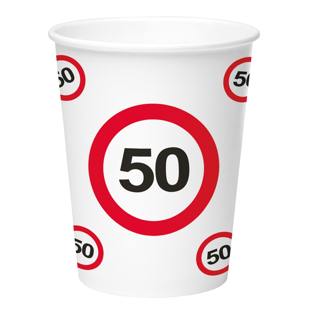 Feest bekers verkeersbord 50 jaar