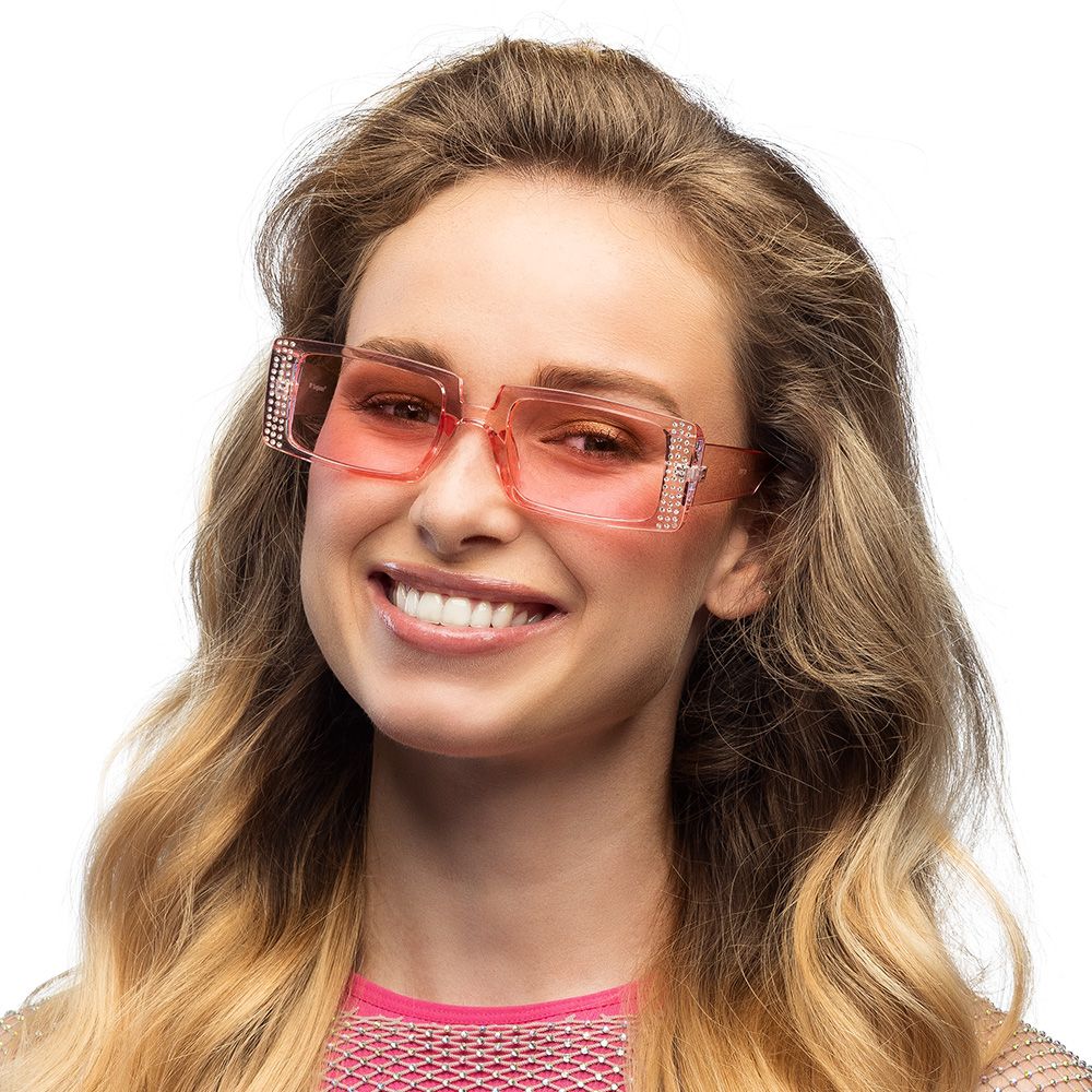 Feestelijke Roze Bril met Diamantjes