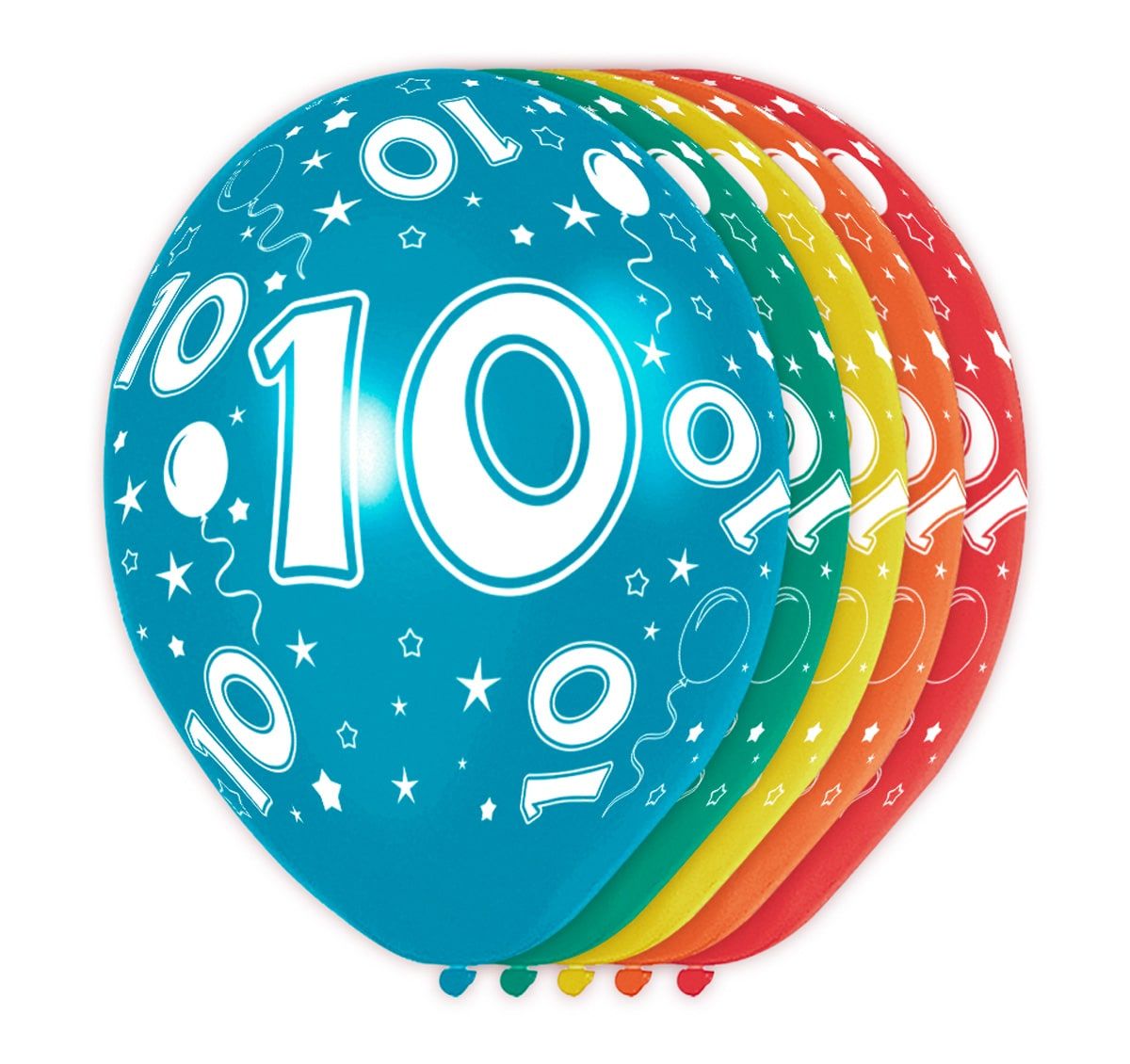 Feestelijke verjaardag ballonnen 10 jaar