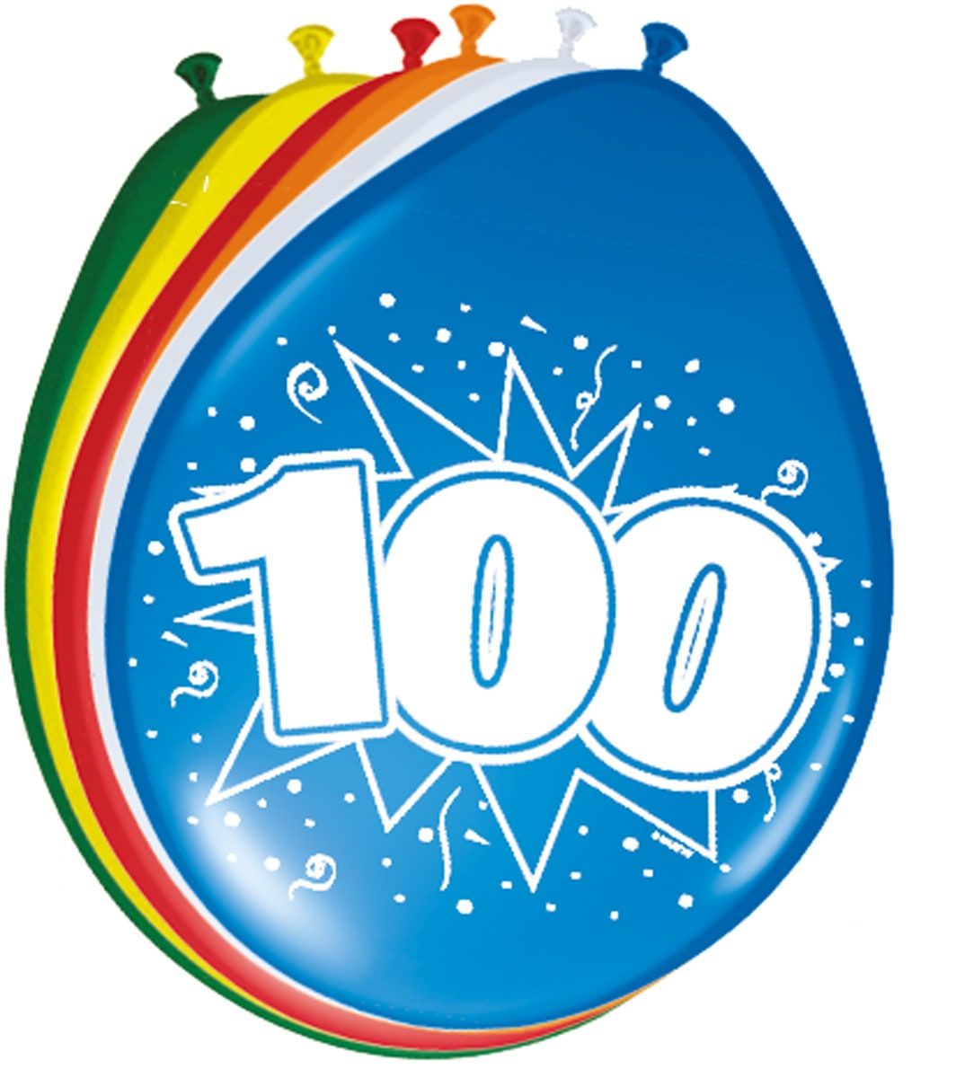 Feestelijke verjaardag ballonnen 100 jaar