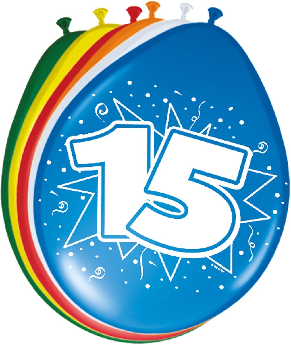 Feestelijke verjaardag ballonnen 15 jaar