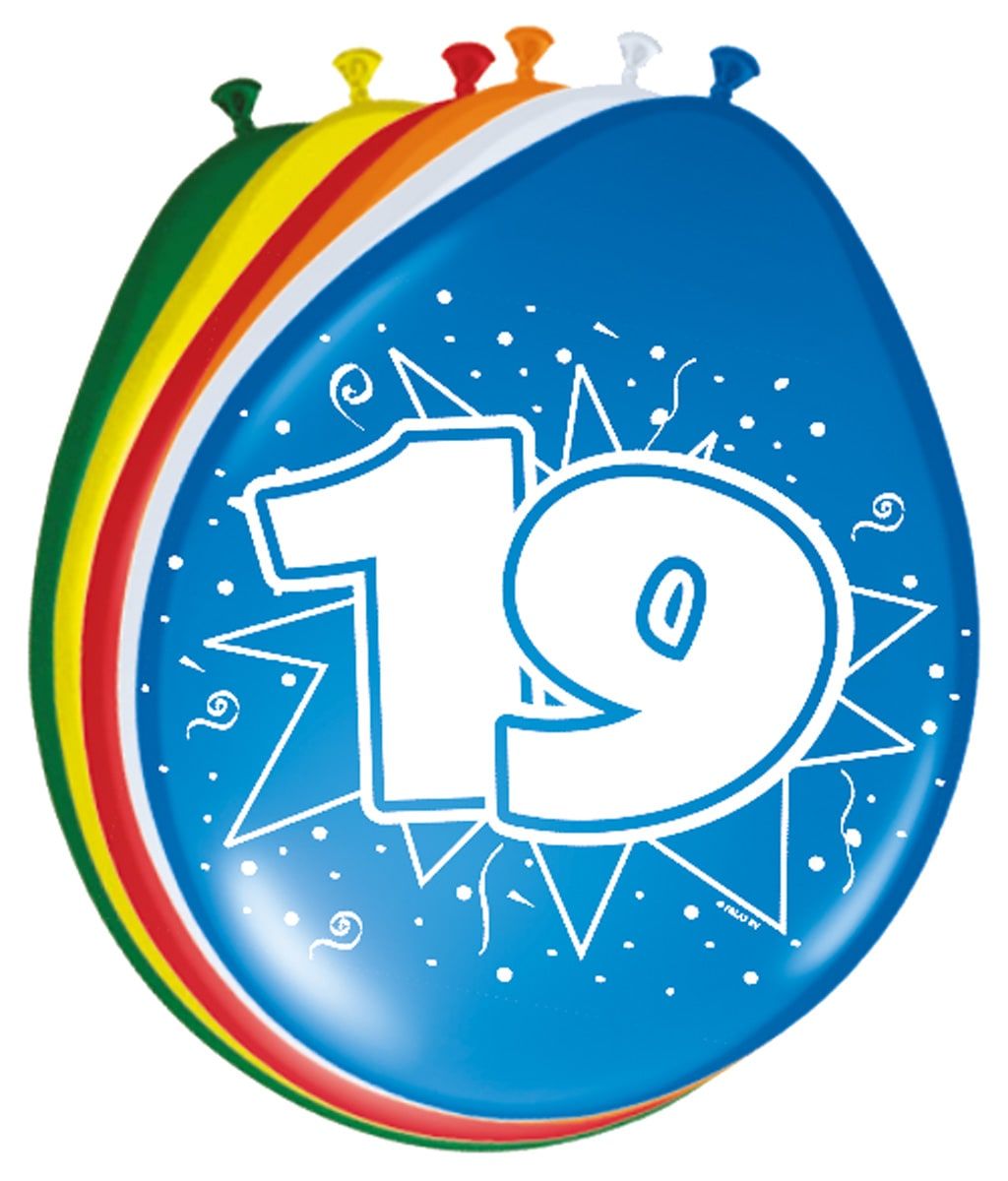 Feestelijke verjaardag ballonnen 19 jaar