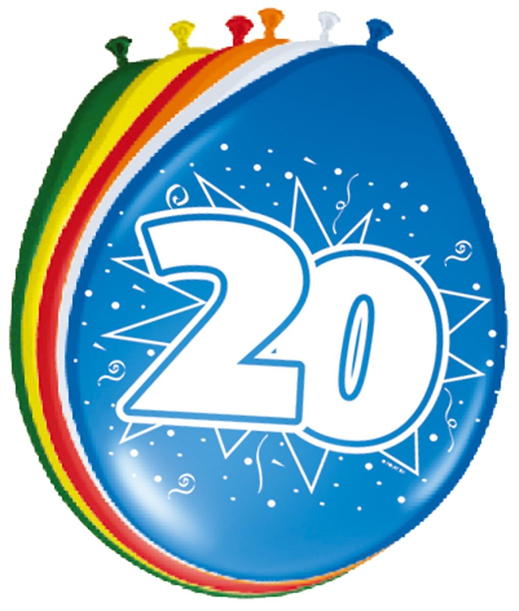 Feestelijke verjaardag ballonnen 20 jaar