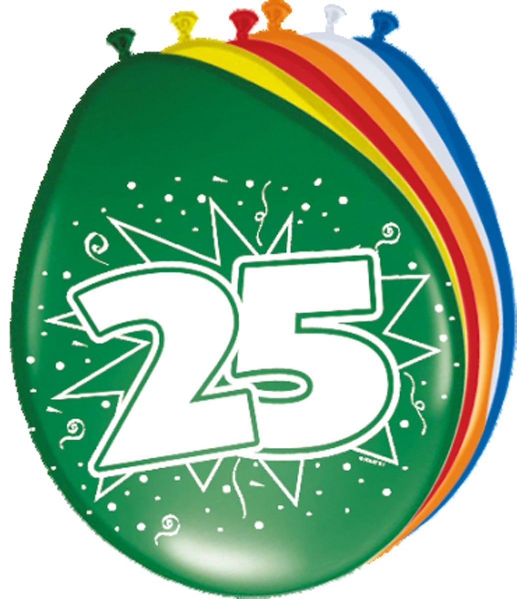 Feestelijke verjaardag ballonnen 25 jaar