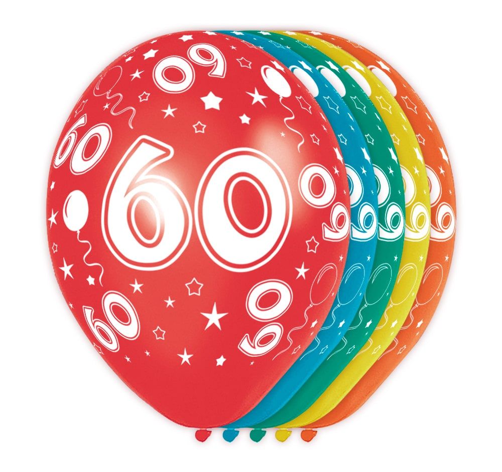 Feestelijke verjaardag ballonnen 60 jaar