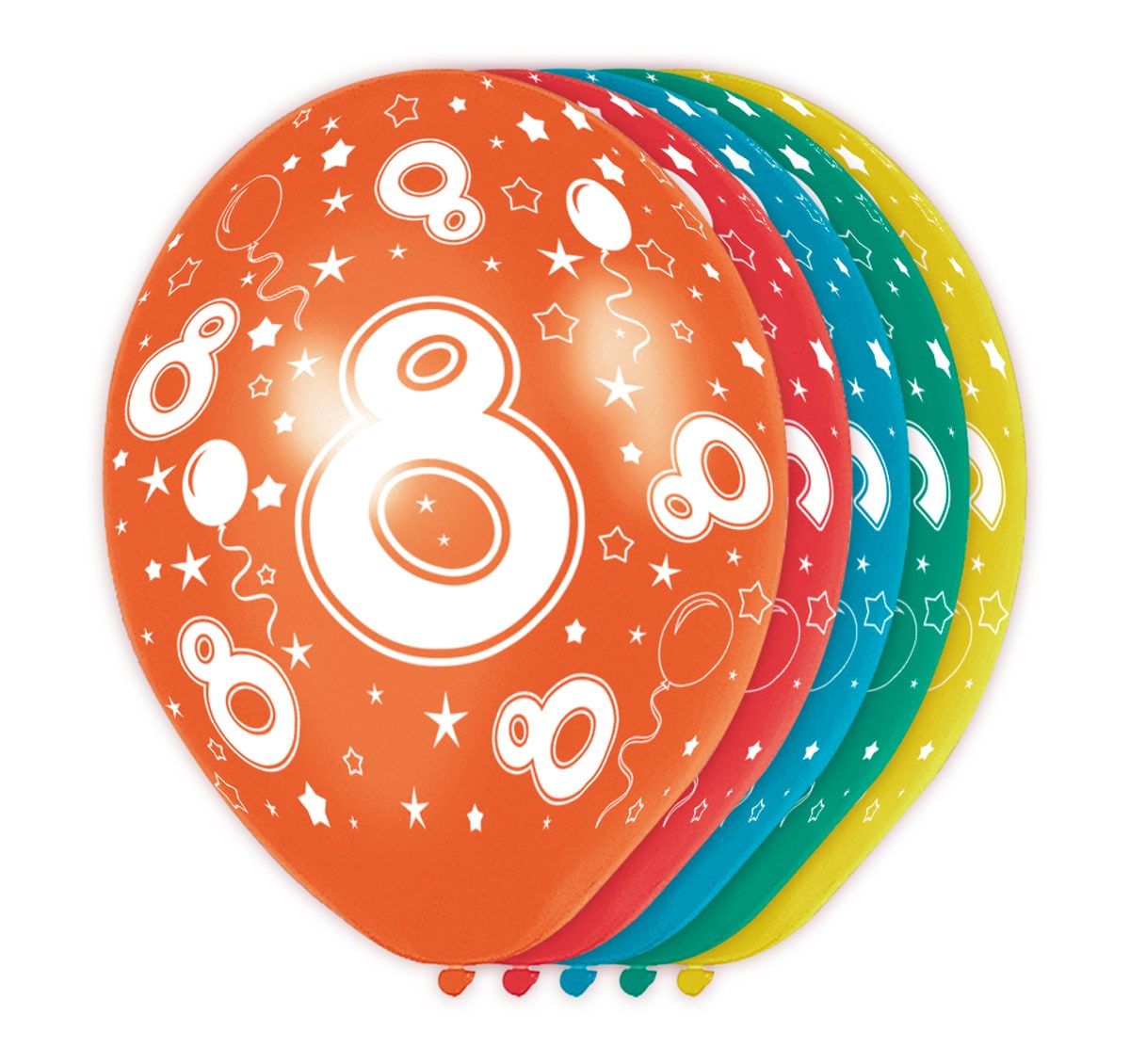 Feestelijke verjaardag ballonnen 8 jaar