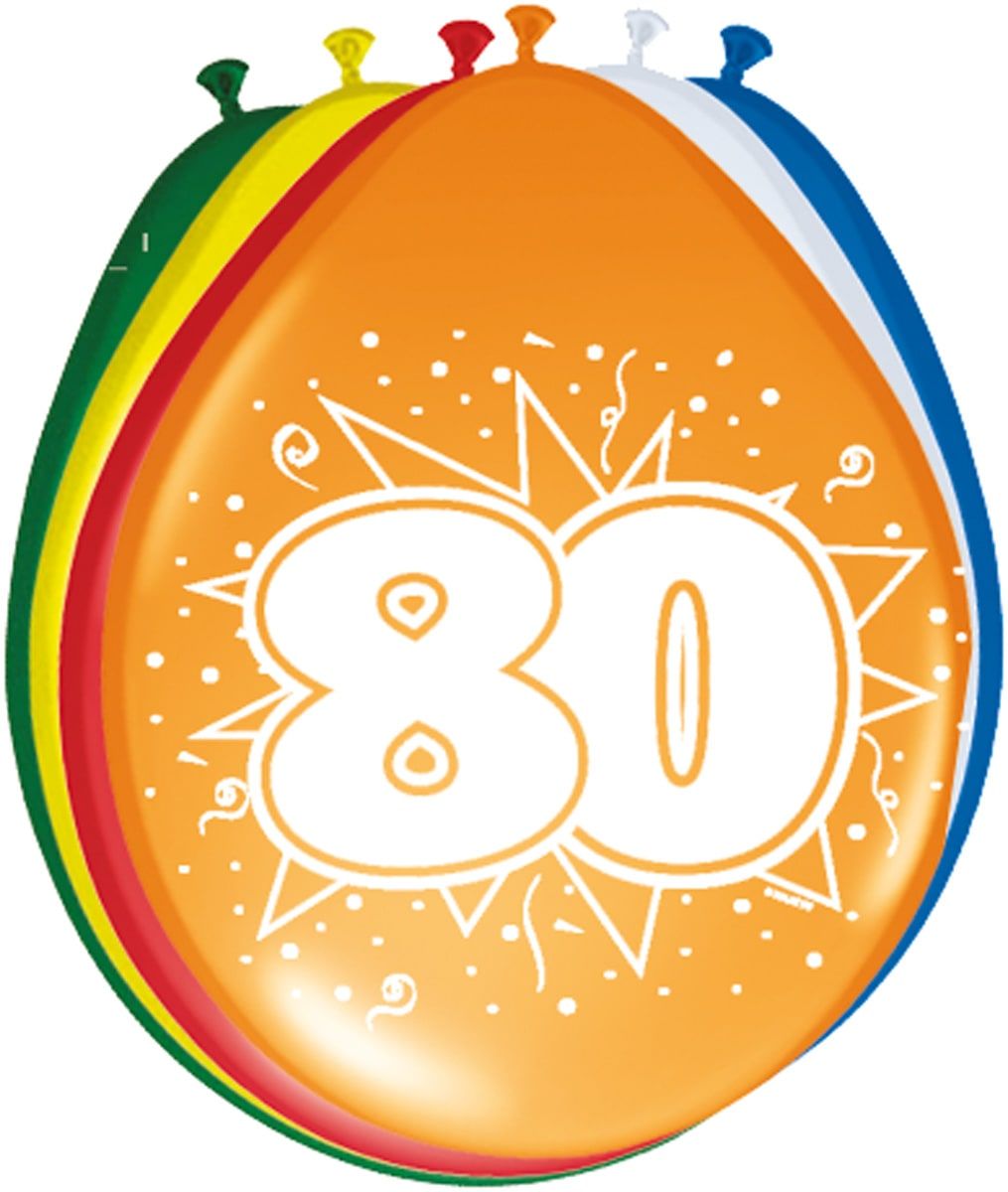 Feestelijke verjaardag ballonnen 80 jaar