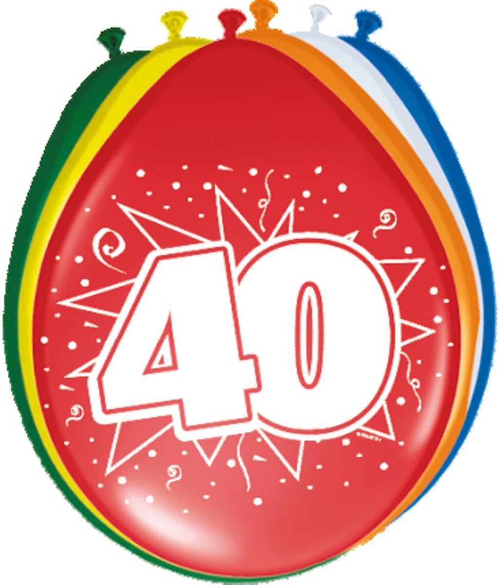 Feestelijke verjaardag jubileum ballonnen 40 jaar