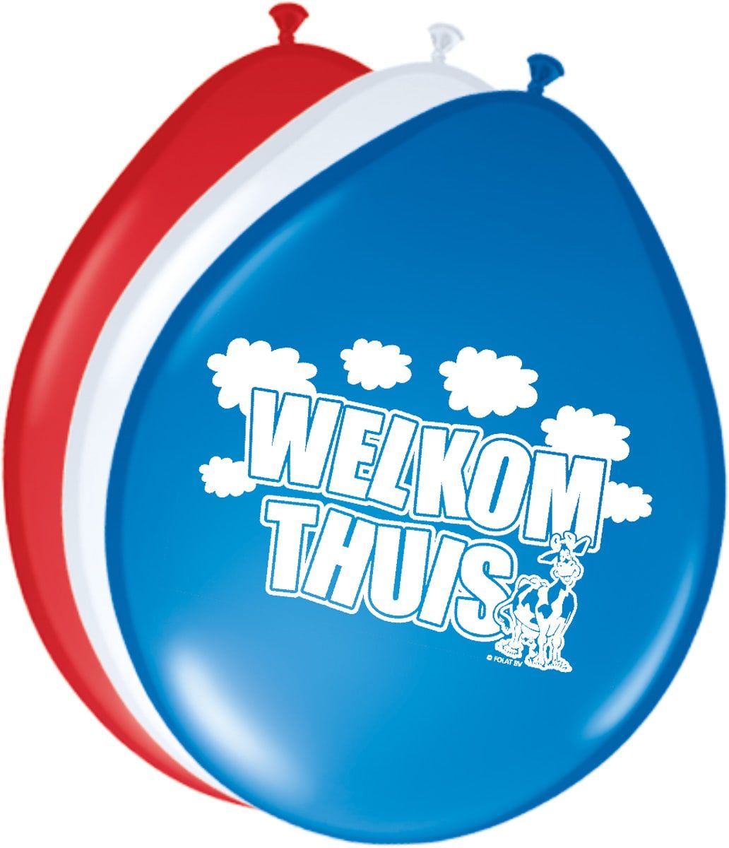 Feestelijke welkom thuis ballonnen 8 stuks