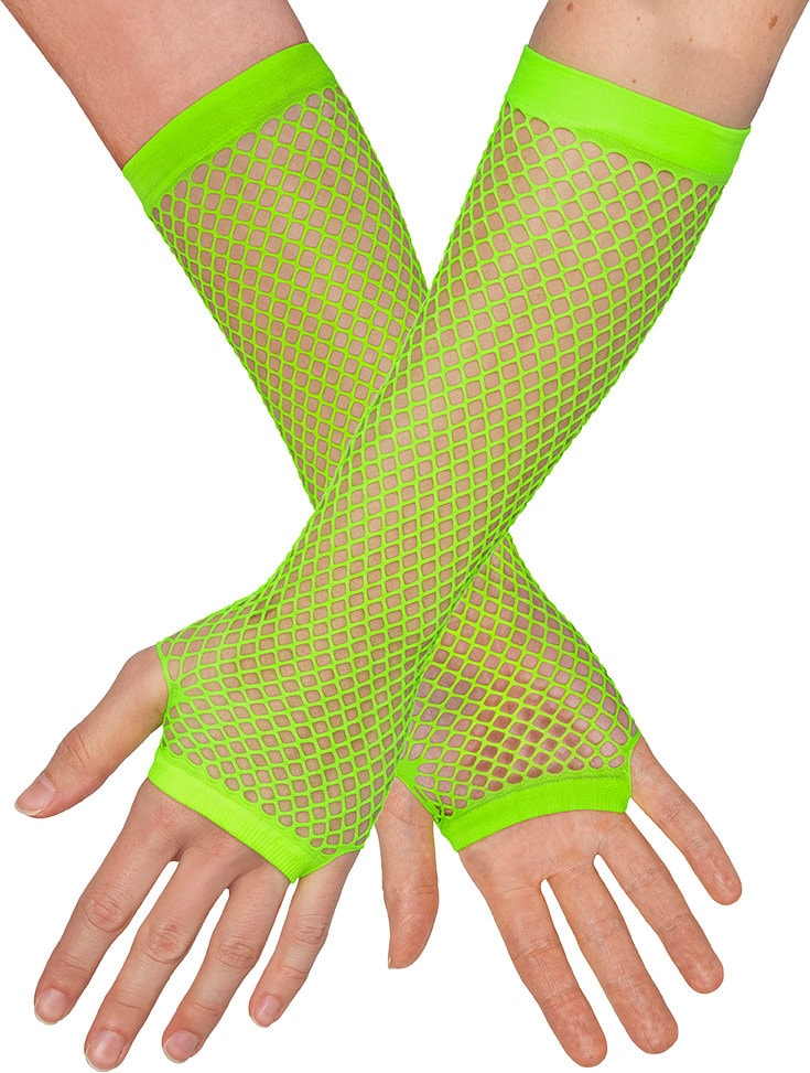 Festival Visnet Vingerloze Handschoenen Neongroen