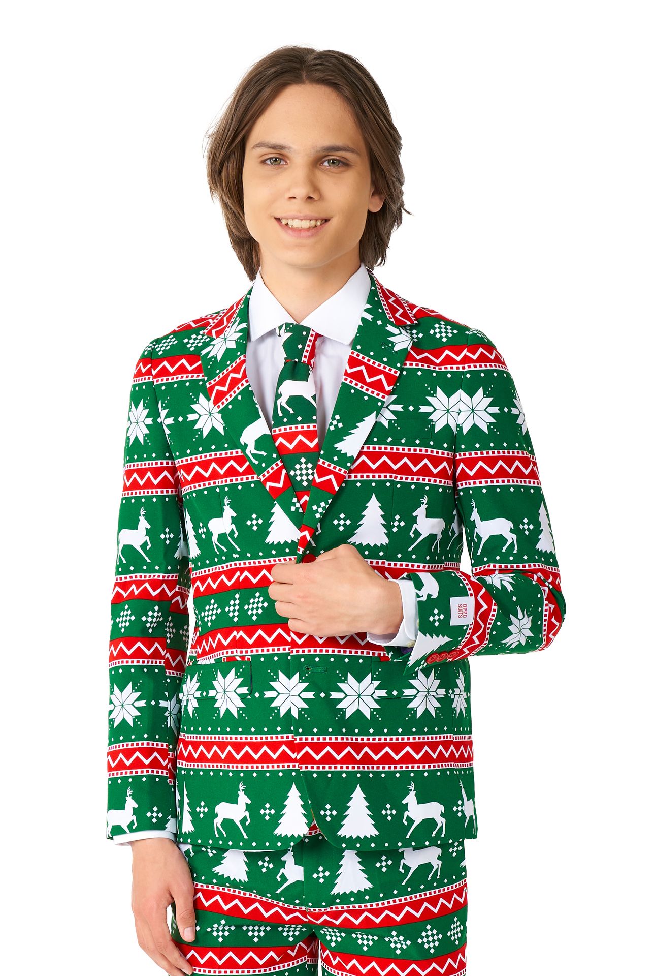 Festive Green suit Tiener Jongens Opposuits