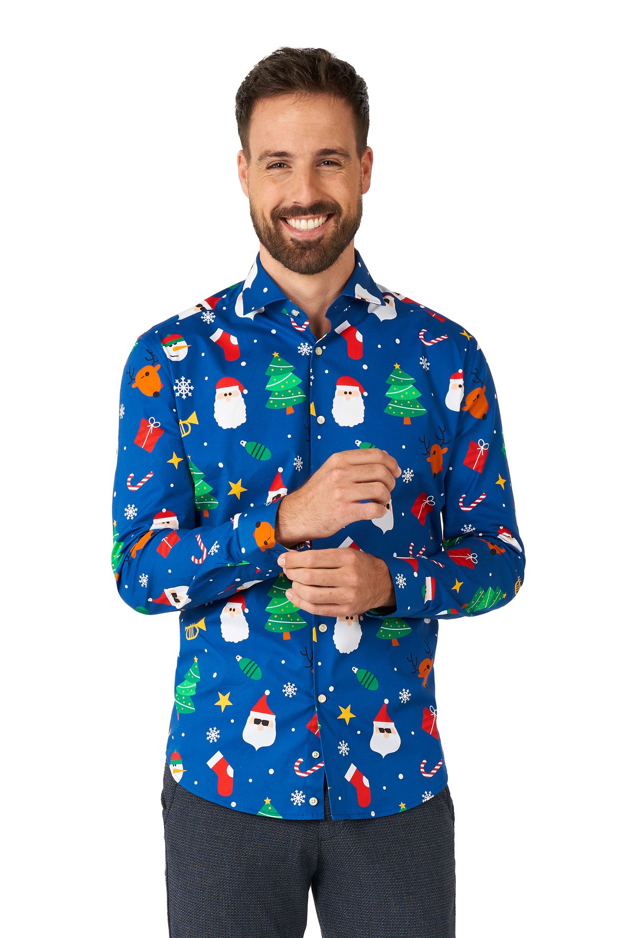 Festivity Blue shirt Heren Opposuits