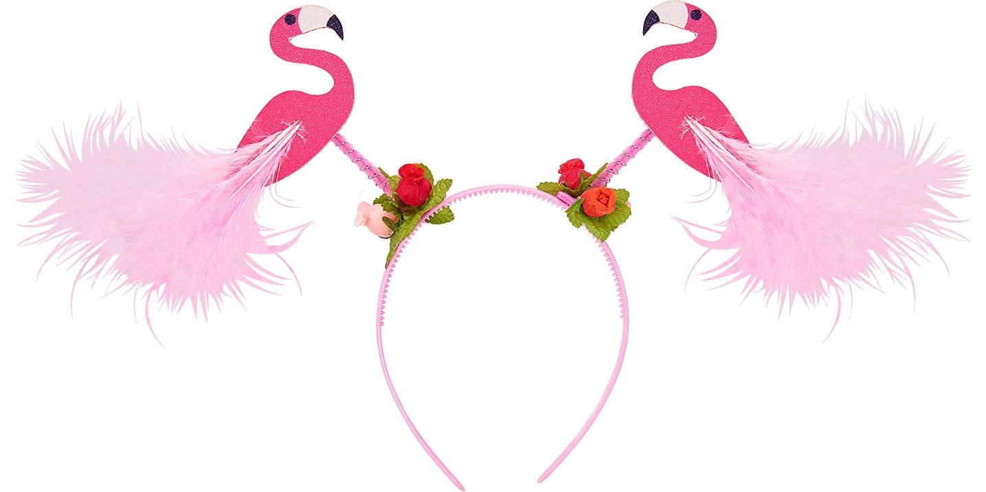 Flamingo haarband Hawaii glitter