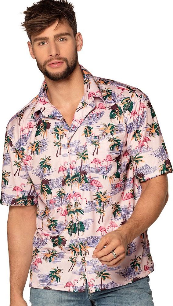 Flamingo Hawaii shirt heren