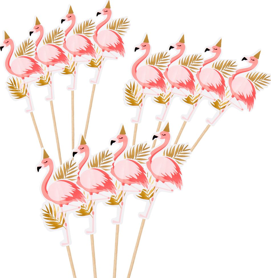 Flamingo thema prikkers 12x