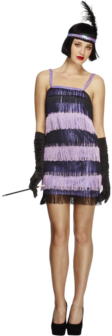 Flapper jurkje 20s paars