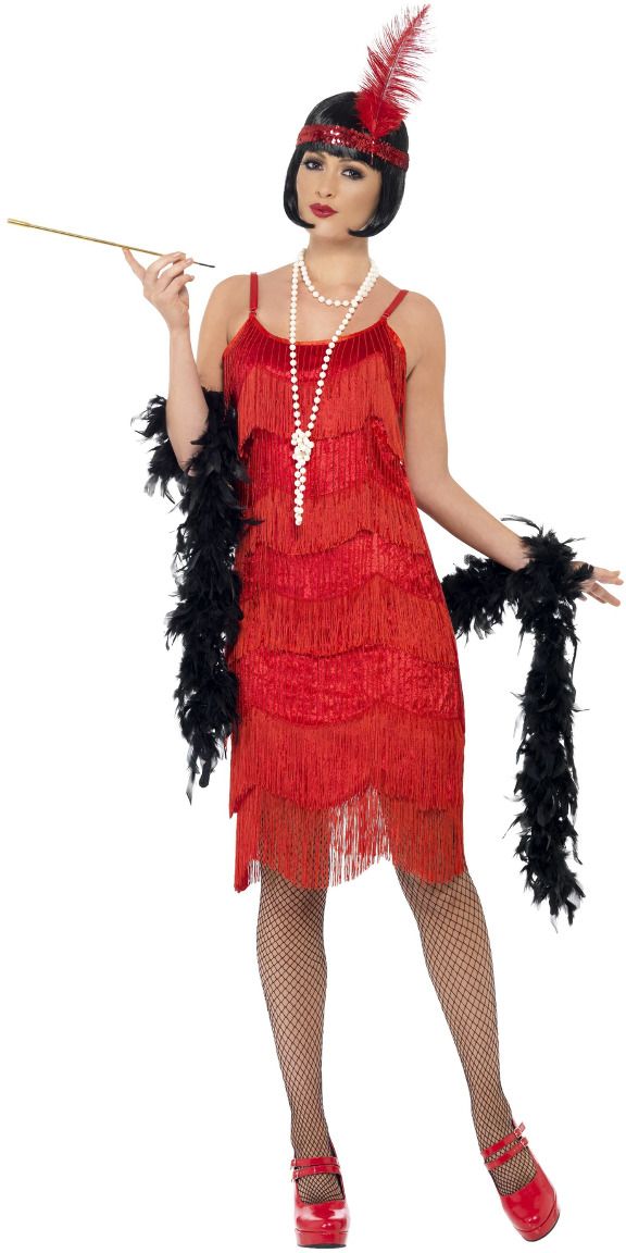 Flapper pakje rood dames