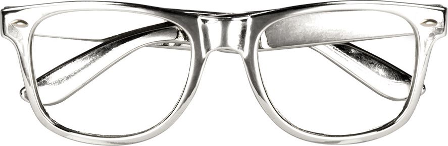 Flashy zilveren feestbril