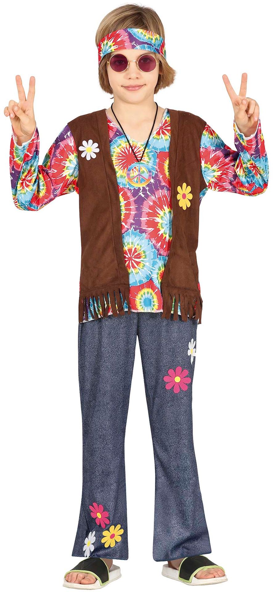 Flower power hippie outfit jongens
