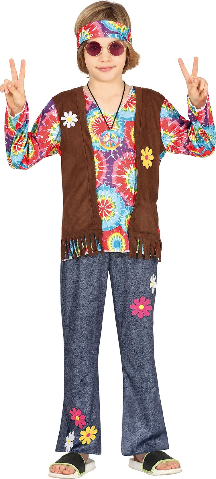 Flower power hippie outfit jongens