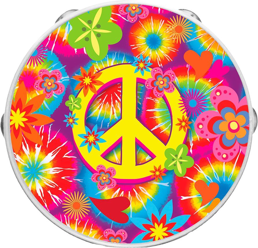 Flower Power Hippie Tambourijn