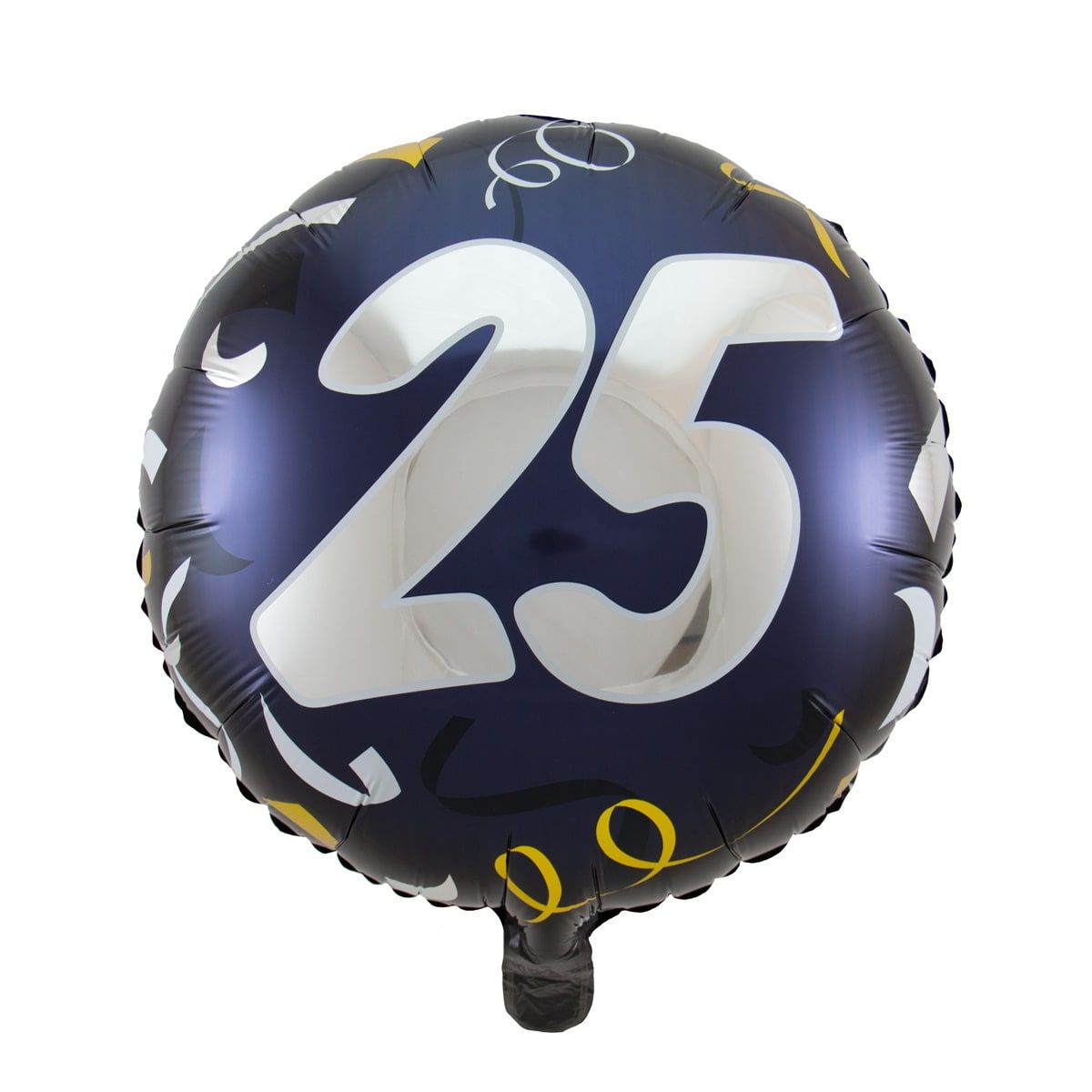 Folieballon 25 jaar stijlvol blauw