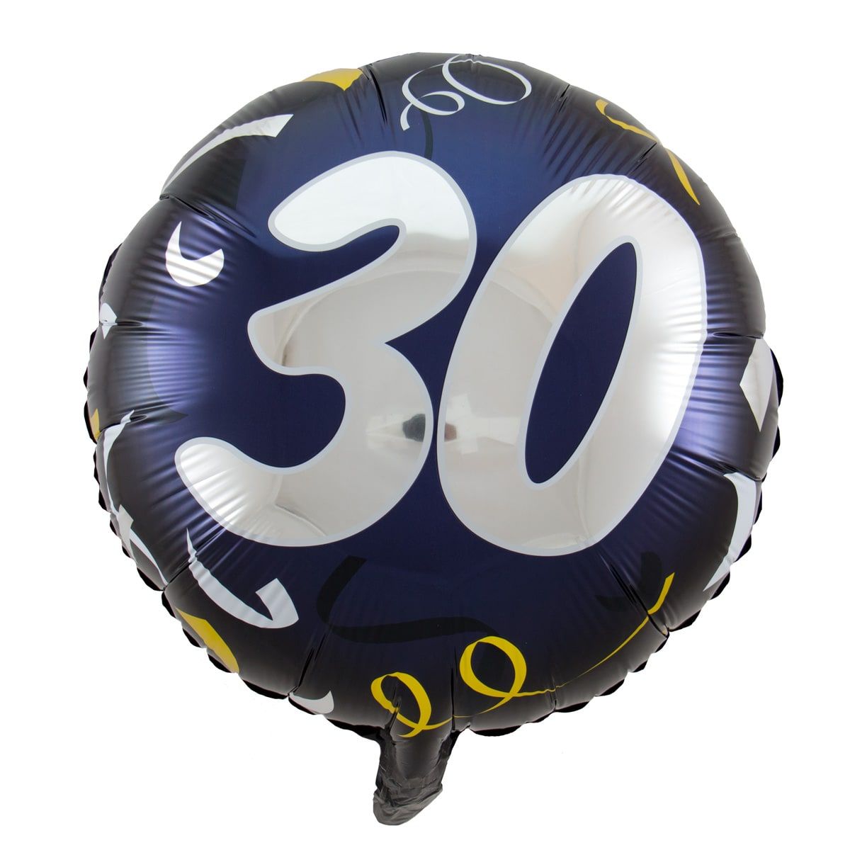 Folieballon 30 jaar stijlvol blauw