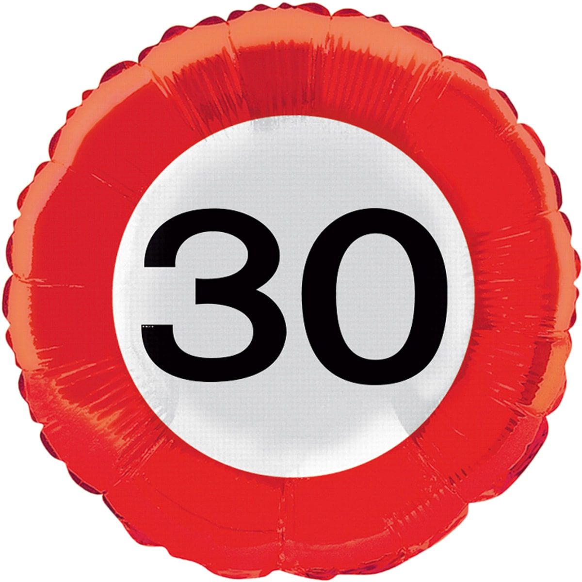 Folieballon 30 jaar verkeersbord