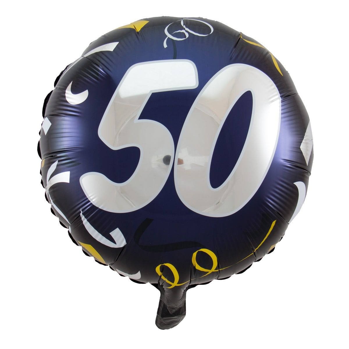 Folieballon 50 jaar stijlvol blauw