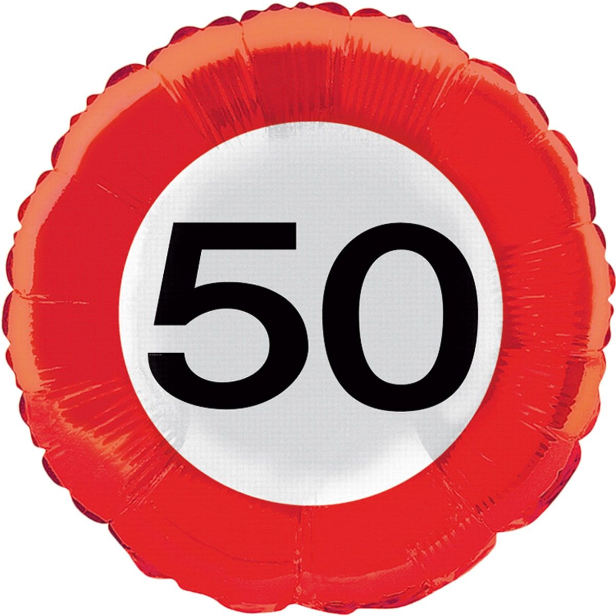 Folieballon 50 jaar verkeersbord