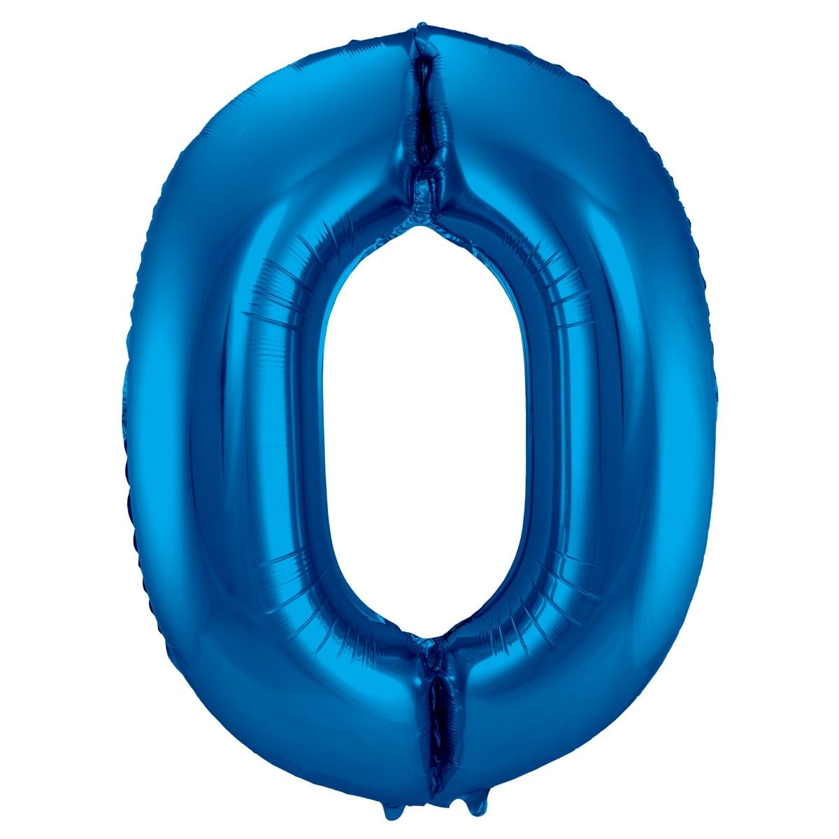 Folieballon cijfer 0 blauw 86cm