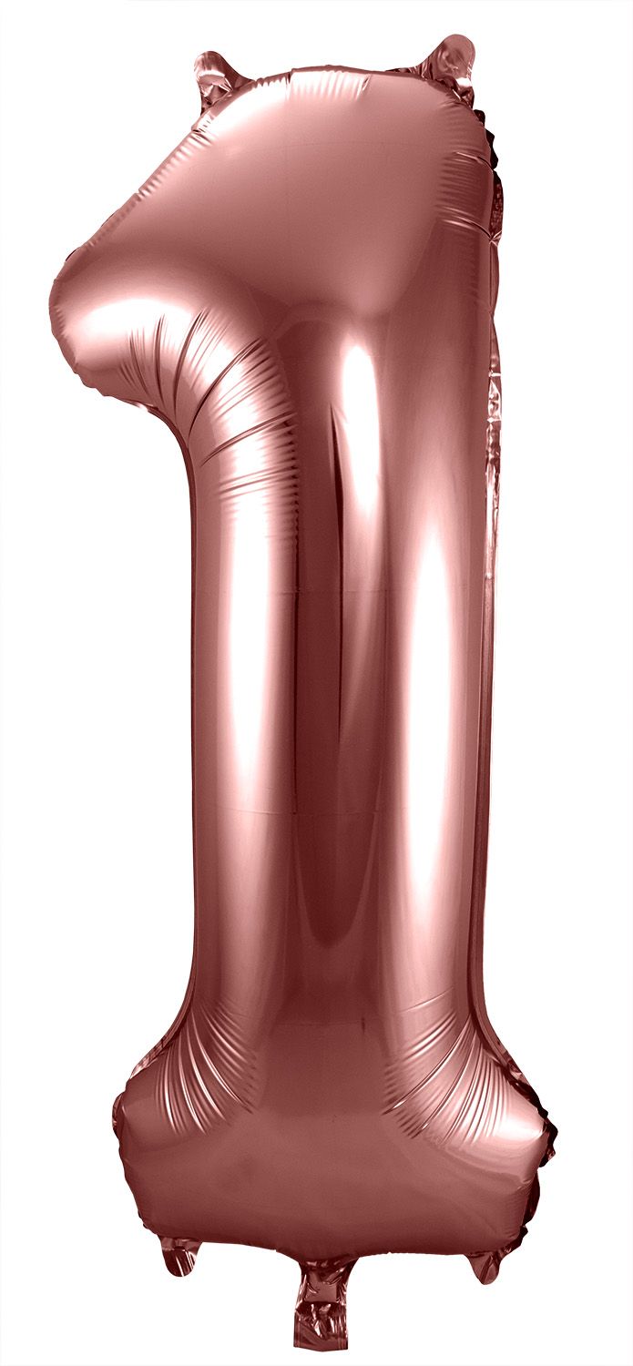 Folieballon cijfer 1 brons 86cm