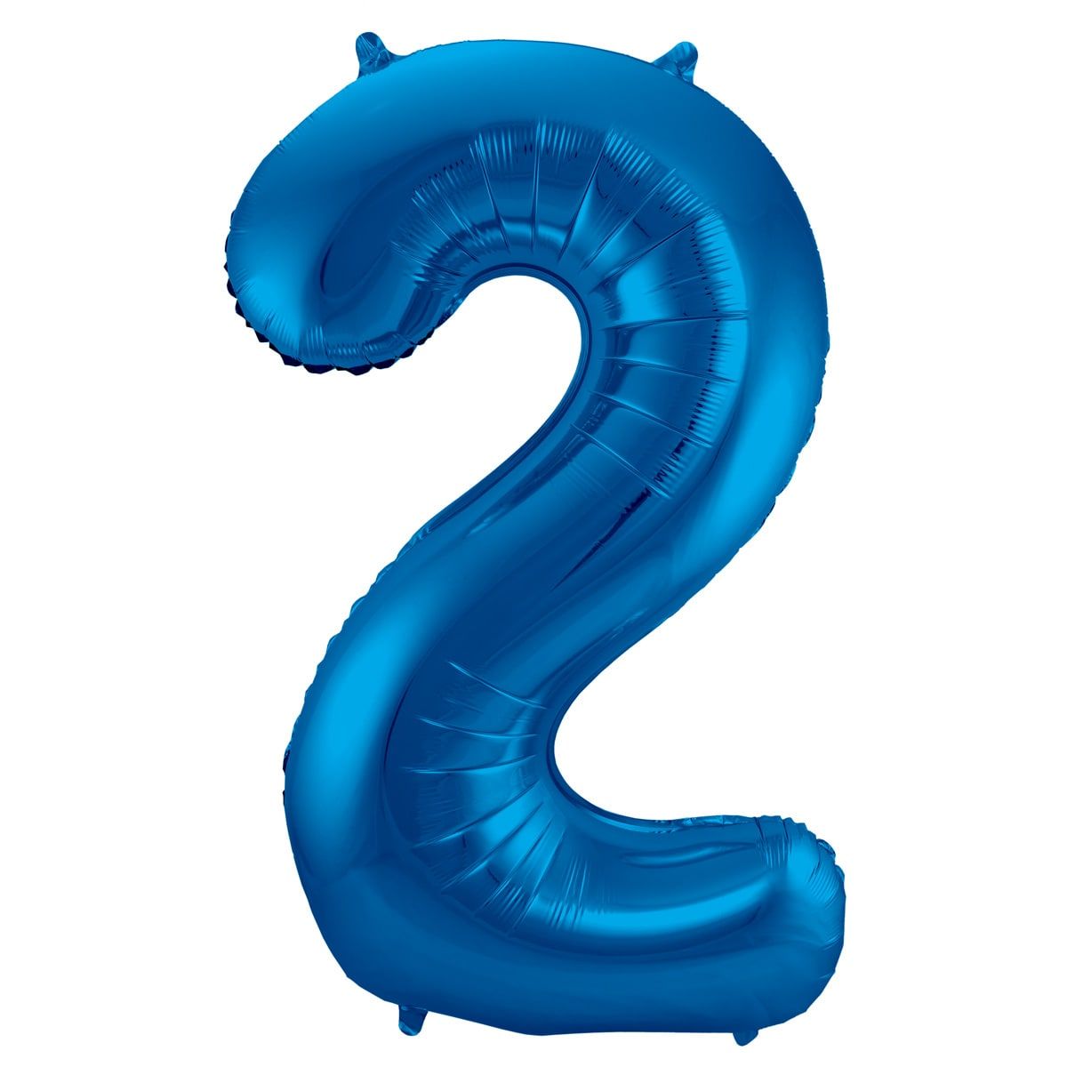 Folieballon cijfer 2 blauw 86cm