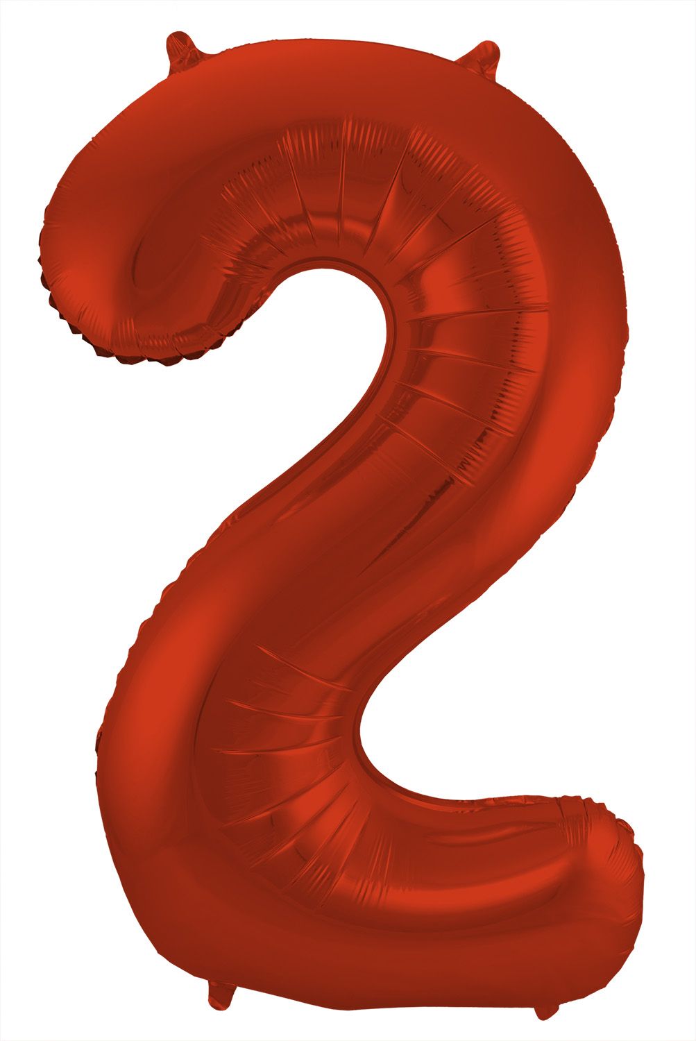 Folieballon cijfer 2 metallic rood 86cm