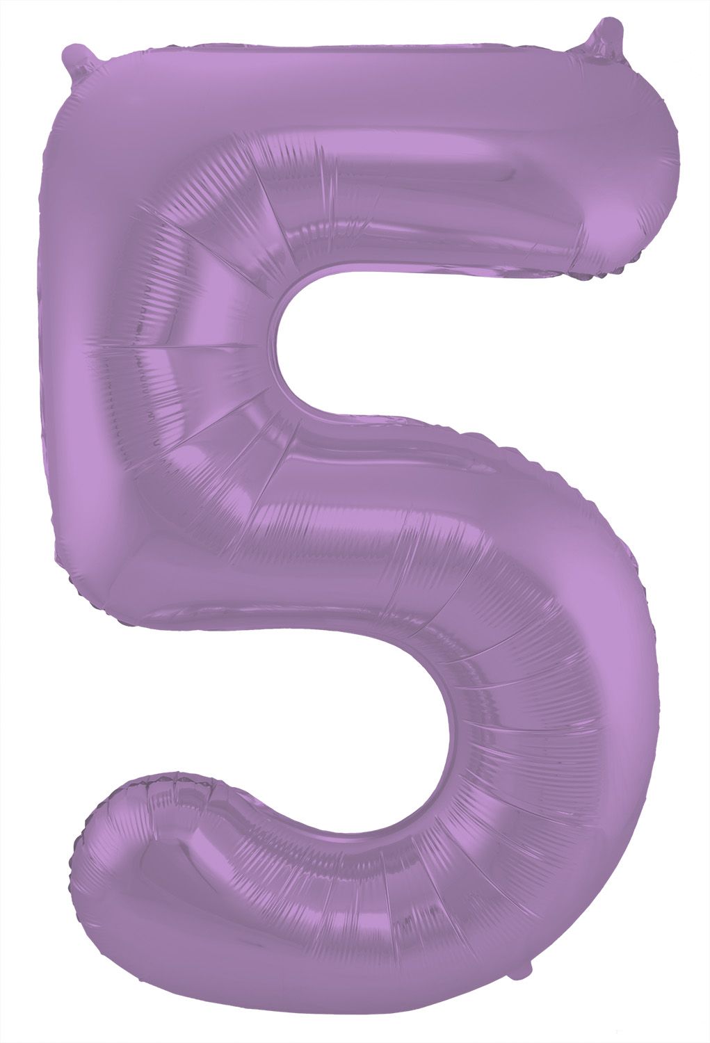 Folieballon cijfer 5 metallic paars 86cm