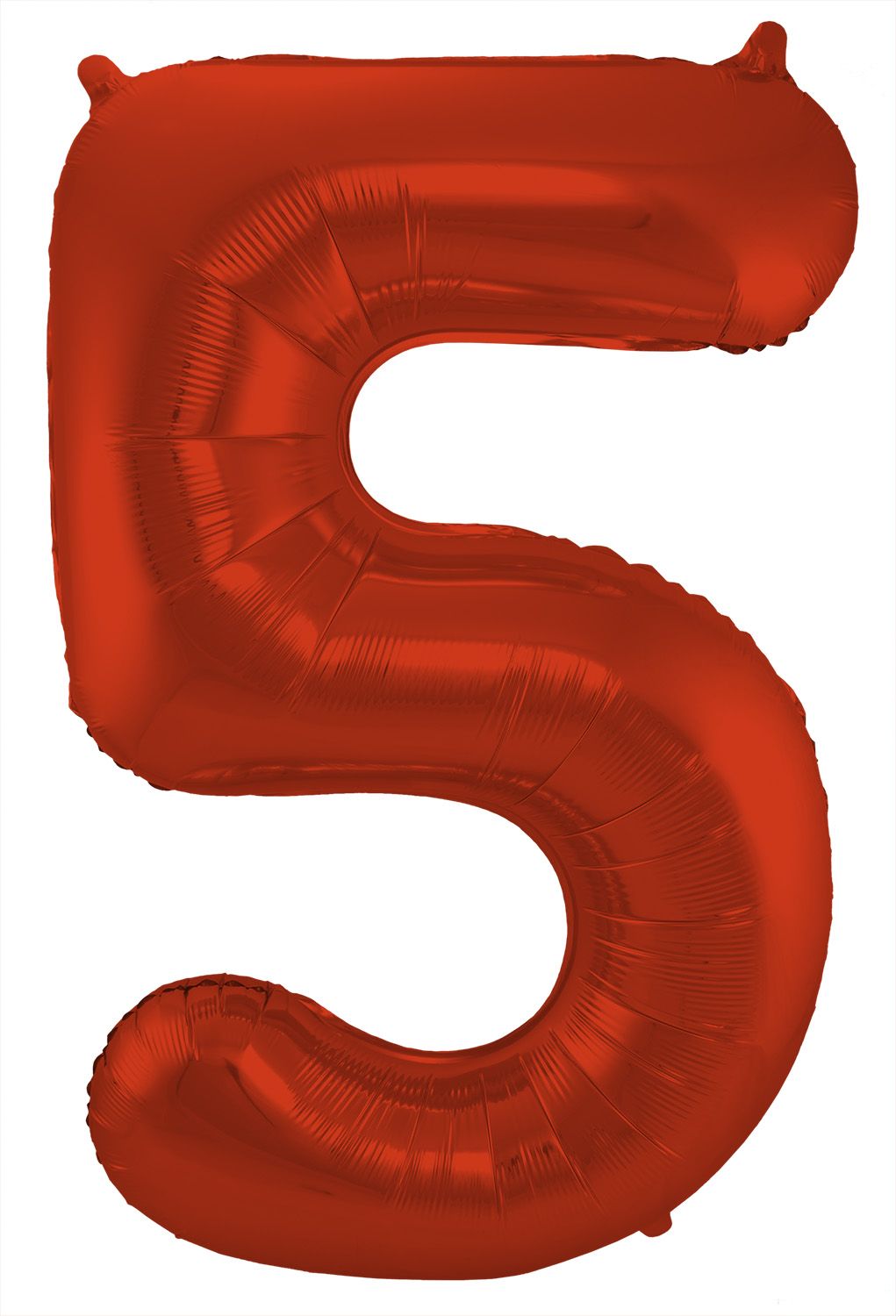 Folieballon cijfer 5 metallic rood 86cm