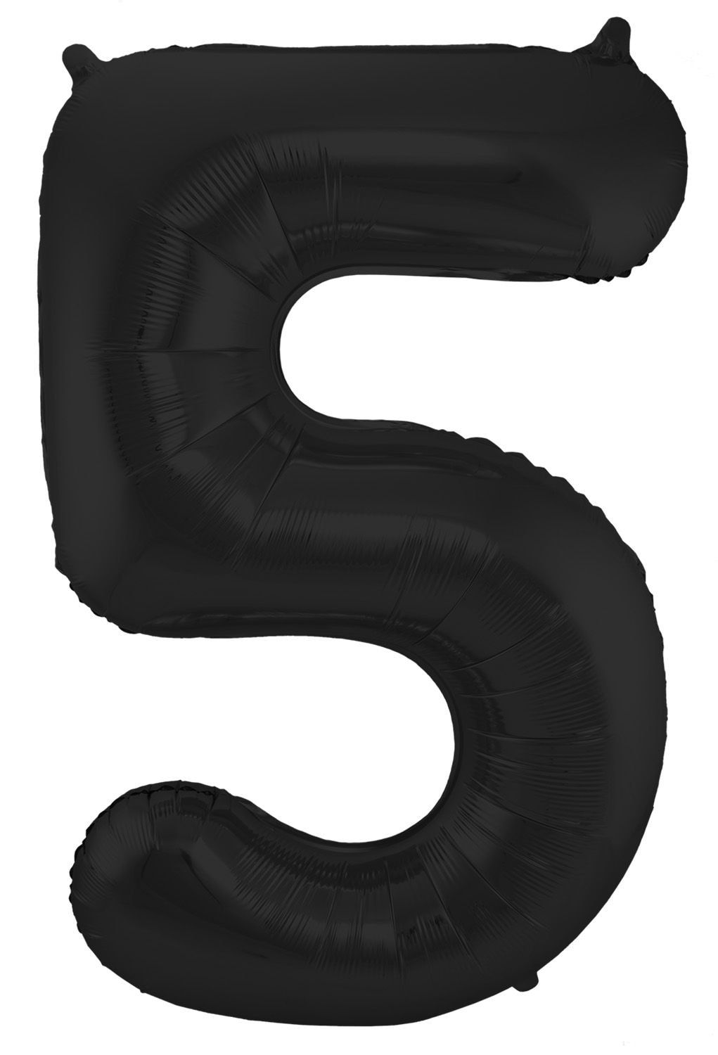 Folieballon cijfer 5 metallic zwart 86cm