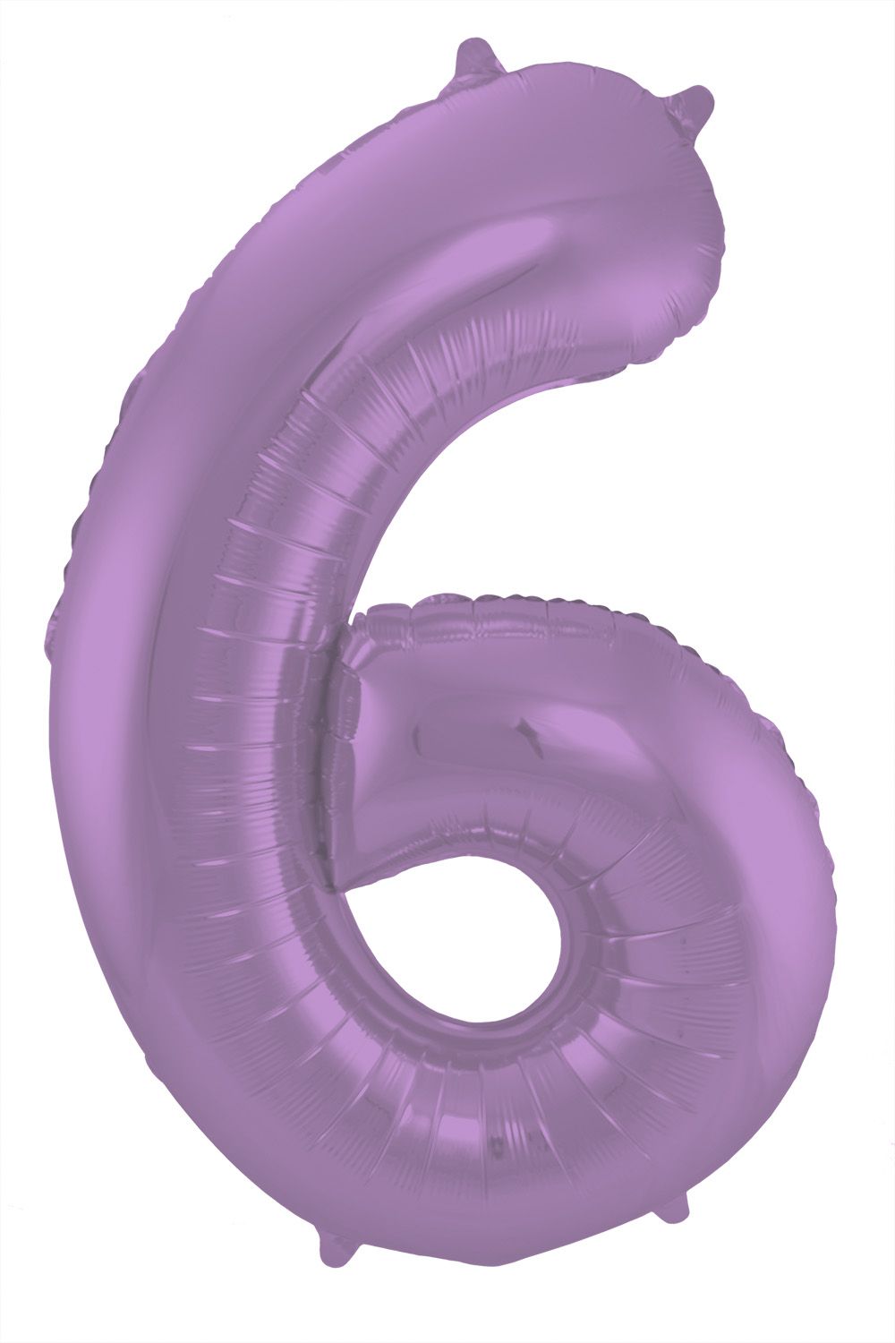 Folieballon cijfer 6 metallic paars 86cm