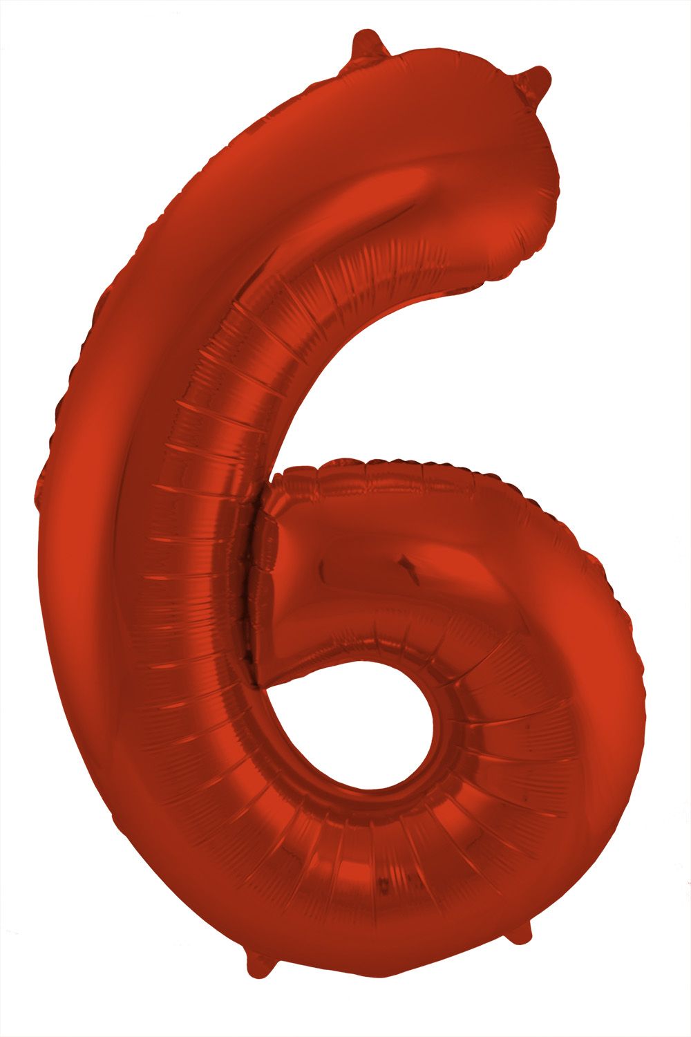 Folieballon cijfer 6 metallic rood 86cm