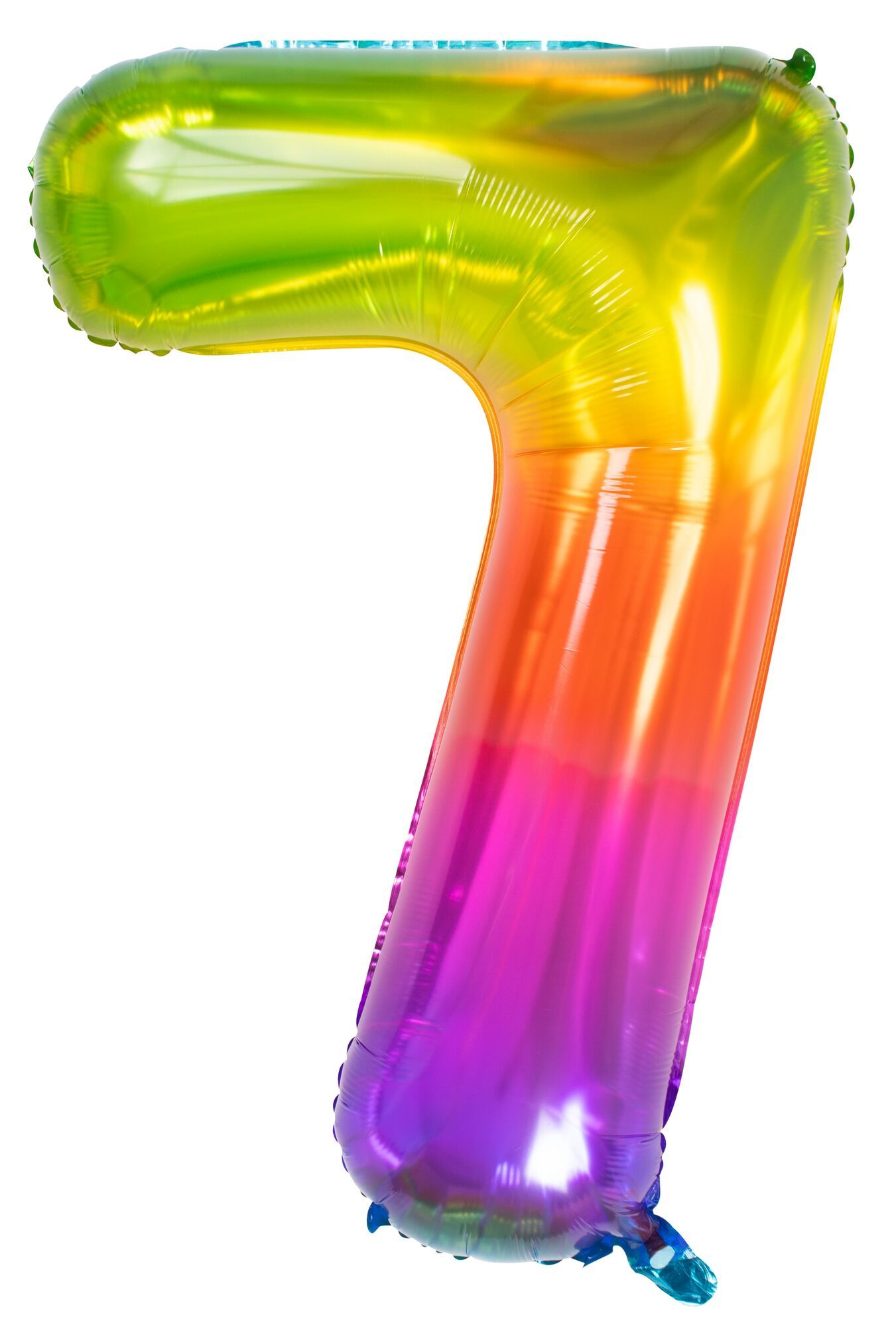 Folieballon cijfer 7 yummy gummy rainbow